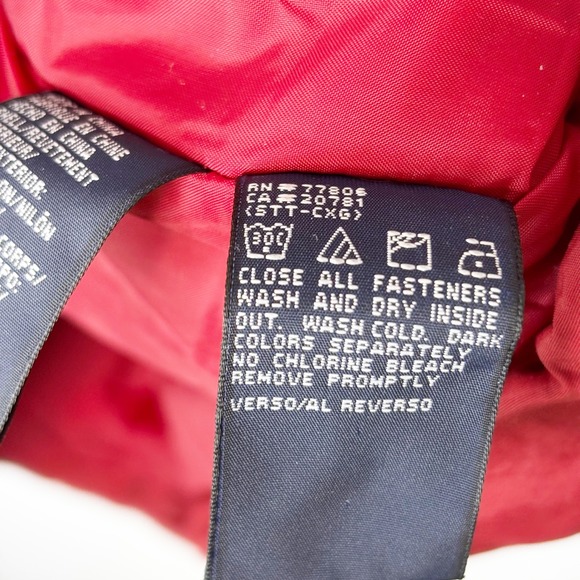 Y2K Tommy Hilfiger Mens Pullover Anorak Jacket Hoodie Red Gray XXL Spellout - Picture 11 of 13